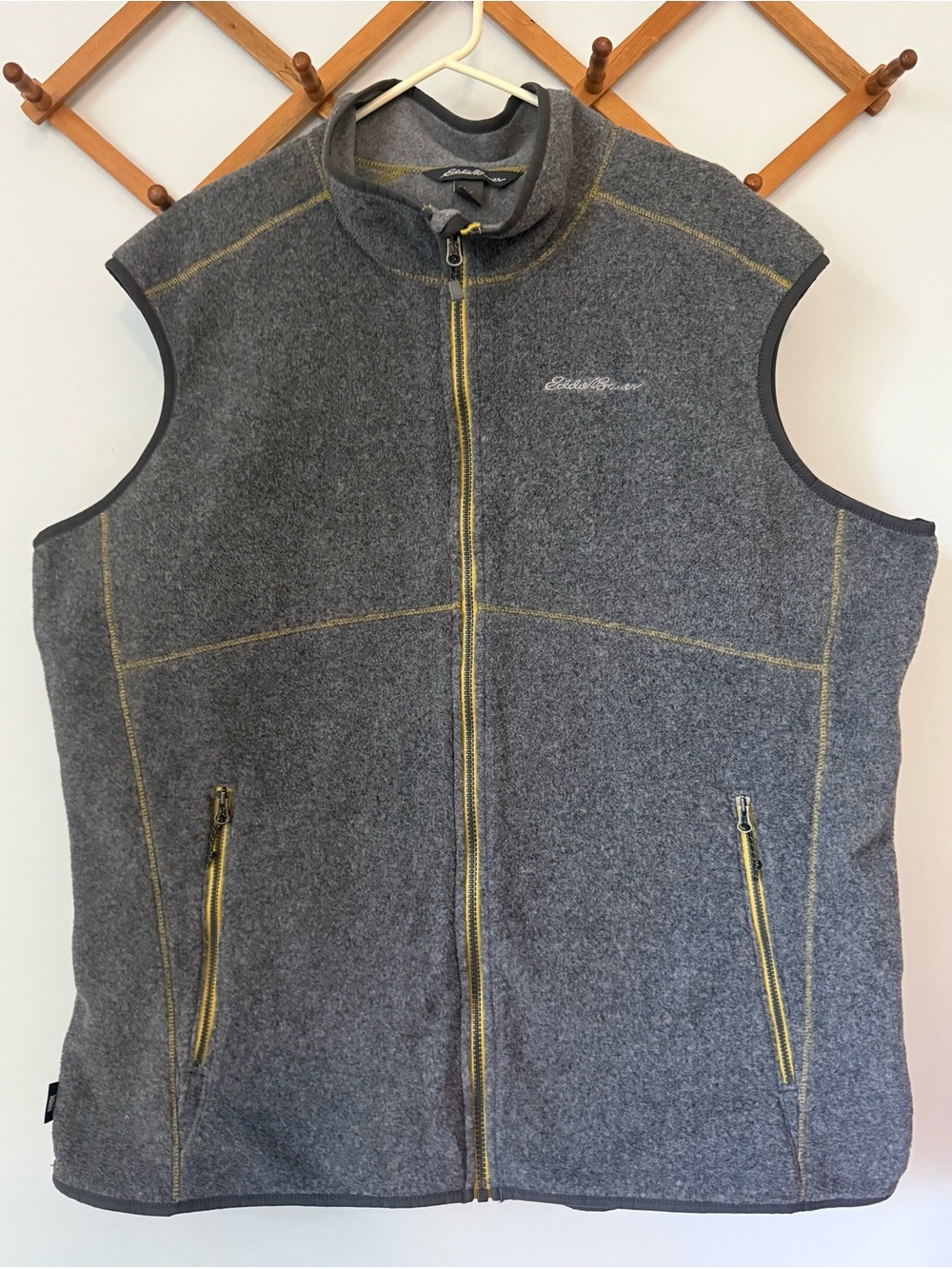 Eddie Bauer fleece vest Gray XL Tall Polartec